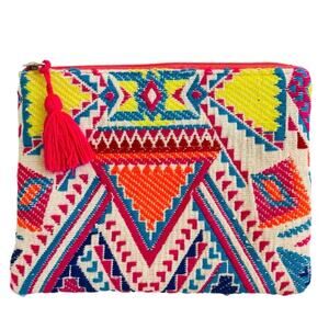 Colorful Aztec Print Cosmetic Bag by 2 Chic